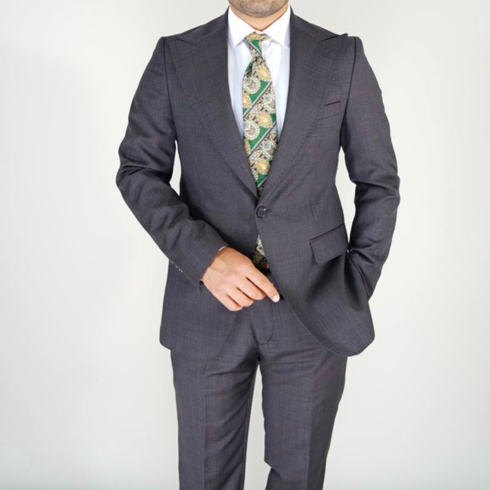 Mens 2 piece wide lapel suit